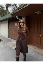 Kahverengi Bermuda Şort - 40589