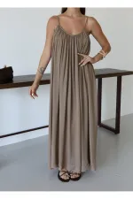 Mink Strappy Relaxed Fit Dress