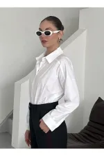 Beyaz Poplin Gömlek - 4943