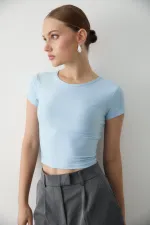 Chemisier court bleu - 1182