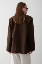 Brown Blazer Jacket - 7619 Brown Blazer Jacket - 7619