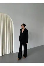 Black Demande Jacket and Trousers Suit - 2025130