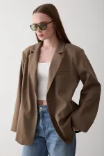 Khaki Blazer Jacket - 7619 Khaki Blazer Jacket - 7619