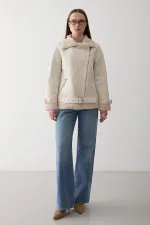 Off-white fur-lined coat Off-white fur-lined coat