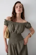 Çağla Büzgülü Elbise - 2002