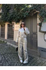 Stone Bomber Satin Jacket and Pants Set - 9663 - 51229