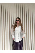 Chemise transparente matelassée en pierre - 5029