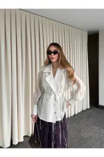 Chemise transparente matelassée en pierre - 5029