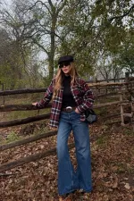 Bordo - Siyah Ekoseli Gömlek - 251065