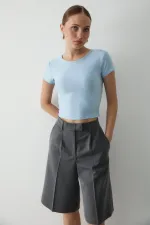 Chemisier court bleu - 1182