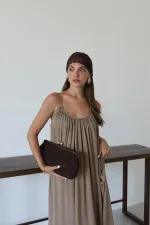 Mink Strappy Relaxed Fit Dress