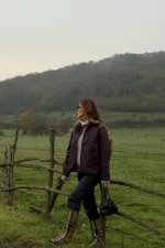 Bordo Cepli Kadife Yaka Ceket - 5124