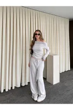 Taş Kayık Yaka Modal İkili Takım - 7323