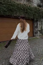 Krem Süzeneli Kazak - 251085