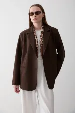Brown Blazer Jacket - 7619 Brown Blazer Jacket - 7619