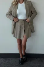 Ensemble veste et short moutarde - 9546
