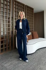 Navy Blue Nora Tracksuit Set - 8001 Navy Blue Nora Tracksuit Set - 8001