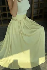 Sarı Kloş Etek - 5004