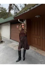 Kahverengi Bermuda Şort - 40589