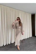 Vizon Yarasa Kol Modal Elbise - 5000