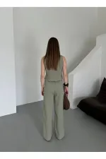 Ensemble gilet et pantalon 100% coton Çağla Lavin - 8347