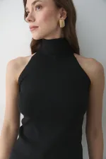 Débardeur noir à col roulé - 251004