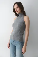 Débardeur gris à col roulé - 251004