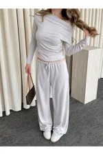 Taş Kayık Yaka Modal İkili Takım - 7323