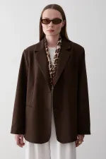 Brown Blazer Jacket - 7619 Brown Blazer Jacket - 7619