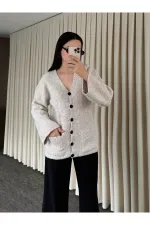 Taş Düğmeli Basic Hırka - 4622