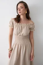 Robe froncée naturelle - 2002