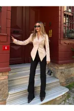 Siyah İspanyol Paça Jean - 2106