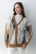 Gilet à motif baklava en os de chameau - 251090