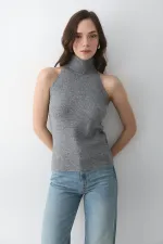 Débardeur gris à col roulé - 251004