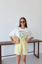 T-shirt imprimé Limoncello blanc - 0500