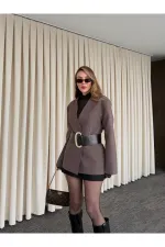 Belted Satin Jacket - 9691