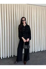 Siyah Gömlek Pantolon Takım - 51311