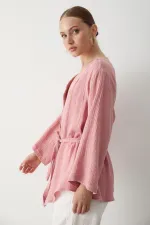 Pink Multi-Button Kimono