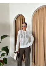 Off-white Spiderweb Knit Blouse