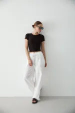 Acı Kahve Crop Bluz - 1182