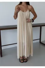 Taş Askılı Rahat Kesim Elbise