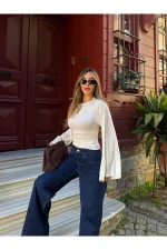 Ekru İspanyol Kol Bluz - 261021