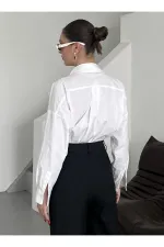 Beyaz Poplin Gömlek - 4943