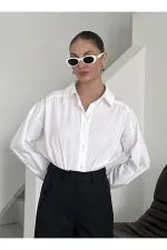 Beyaz Poplin Gömlek - 4943