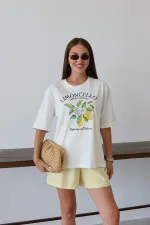 T-shirt imprimé Limoncello blanc - 0500