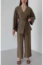 Brown Tie-Up Kimono Set Brown Tie-Up Kimono Set