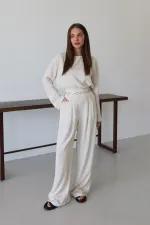 Natural Marisol Blouse and Pants Set