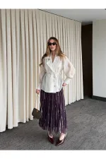 Chemise transparente matelassée en pierre - 5029