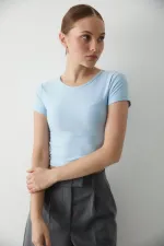 Chemisier court bleu - 1182