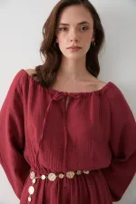 Robe en mousseline à détails de nœuds - 2004